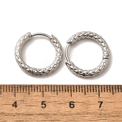 Non-Tarnish 304 Stainless Steel Grooved Hoop Earrings X-EJEW-M218-01B-P-1