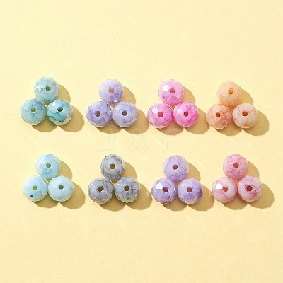 104Pcs 8 Colors Opaque Baking Paint Glass Beads Strands EGLA-FS0001-27-1