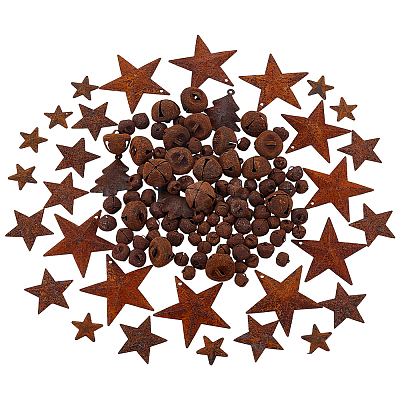136Pcs 7 Styles Iron Pendants IFIN-WR0001-25-1