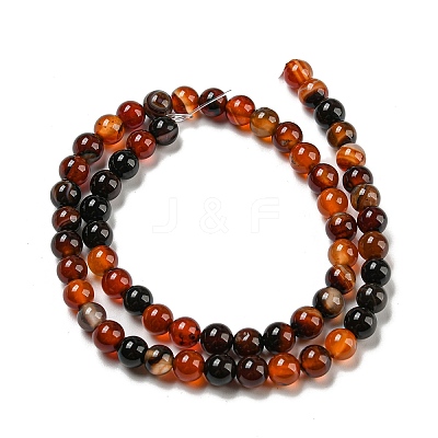 Natural Agate Bead Strands G-R173-6mm-05-1