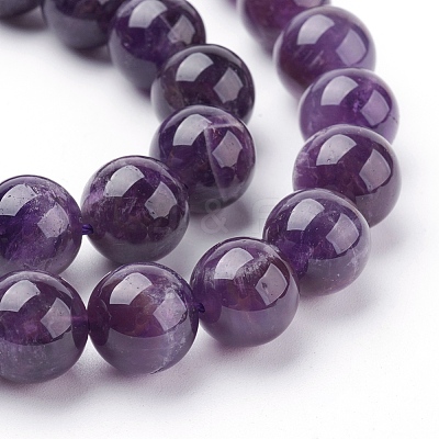 Natural Amethyst Beads Strands X-G-G099-12mm-1-1