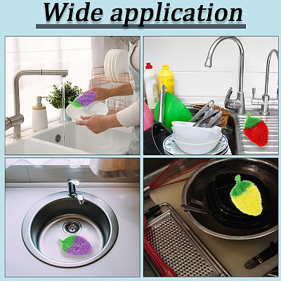 10Pcs 5 Colors Polyester Cleaning Cloths AJEW-GF0011-61-1