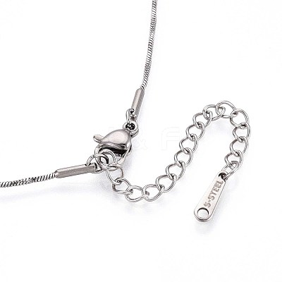 1MM 304 Stainless Steel Snake Chain Necklaces NJEW-N058-05P-1