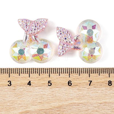 Transparent Epoxy Resin Fruit Cherry Decoden Cabochons CRES-M034-08A-1