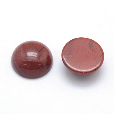 Natural Red Jasper Cabochons G-P393-R44-12MM-1