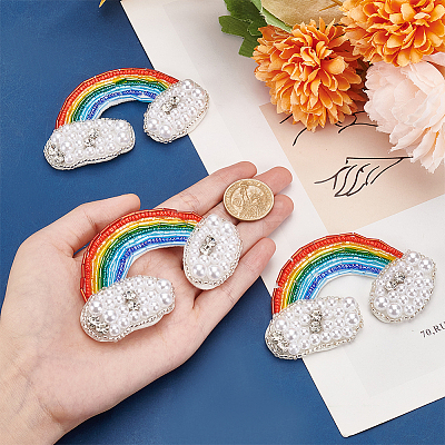 Rainbow Cloud Appliques PATC-WH0009-28-1