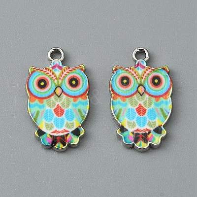 Alloy Enamel Pendants ENAM-WH0001-17P-1