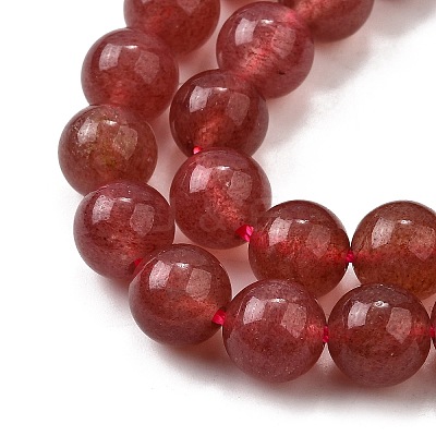 Natural Strawberry Quartz Beads Strands X-G-L621-B09-8mm-1