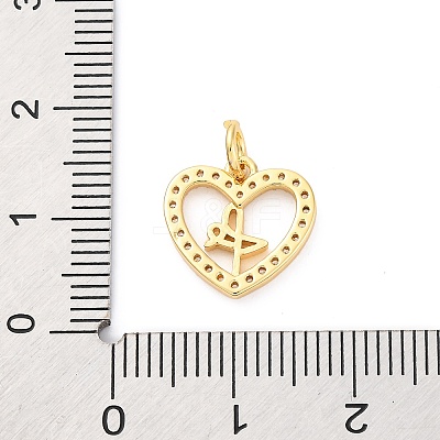 Brass Micro Pave Cubic Zirconia Pendants KK-D325-40G-1