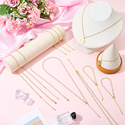 20Pcs Brass Cable Chain Bracelets & Necklaces Sets for Women SJEW-BM0001-03-1