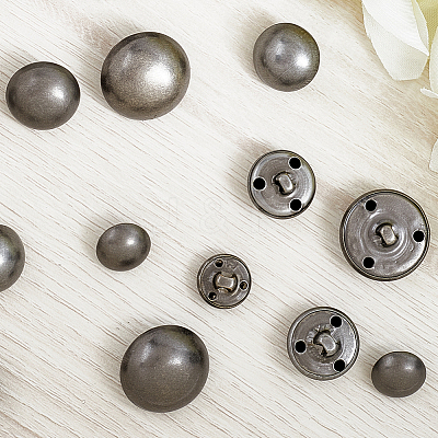 40Pcs 3-Hole Brass Buttons BUTT-CY0001-18B-1