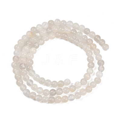 Natural White Moonstone Bead Strands G-G970-37-4mm-1