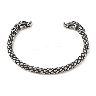 Viking 304 Stainless Steel Open Cuff Bangles for Men BJEW-U001-07E-G-1