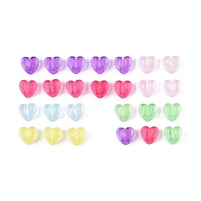 650-700G 6 Colors Transparent Acrylic Beads OACR-T029-85M-1