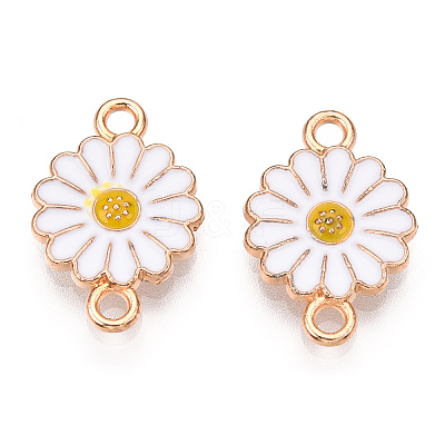 Zinc Alloy Enamel Sunflower Connector Charms ENAM-E011-01KCG-09-1