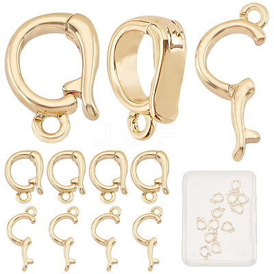 14Pcs Brass Fold Over Clasps KK-CN0002-23-1