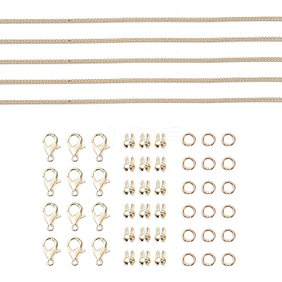 DIY Brass Chain Extender/End Chains Making Kits DIY-FS0005-61RG-1