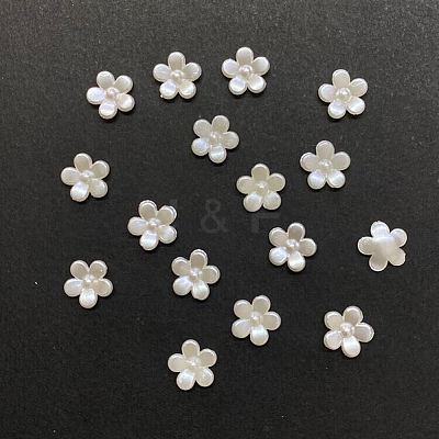 ABS Plastic Imitation Pearl Cabochons MACR-F028-22-01-1