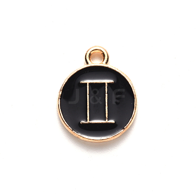 Alloy Enamel Pendants X-ENAM-S124-01B-08I-1