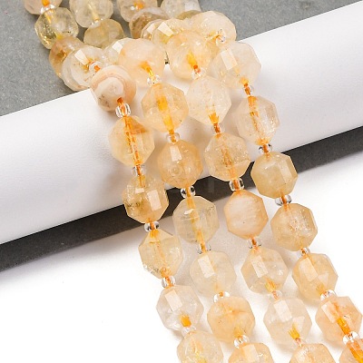 Heated Natural Citrine Beads Strands G-C171-D02-01-1
