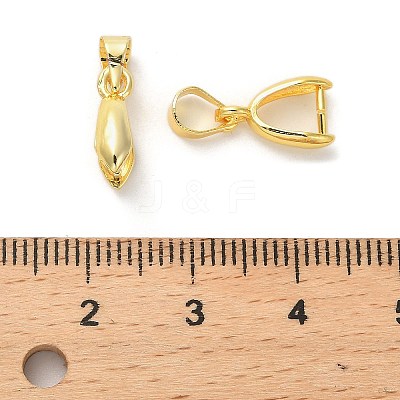Rack Plating Brass Snap on Bails KK-R211-05G-1