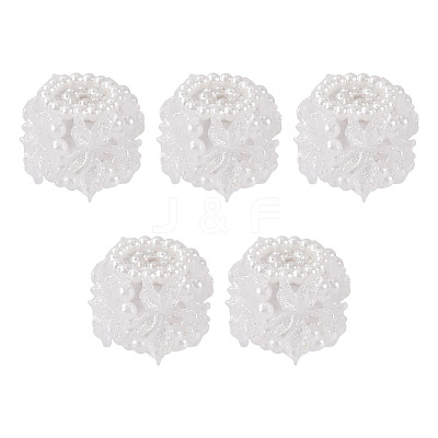 Polymer Clay with Imitation Pearl Beads CLAY-TAC0020-02A-1