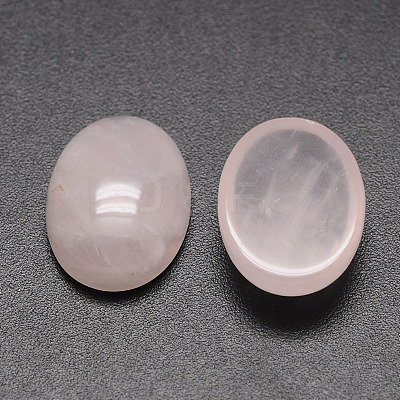 Oval Natural Rose Quartz Cabochons G-K020-18x13mm-07-1