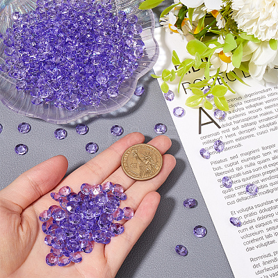 1000Pcs Acrylic Rhinestone Pointed Back Cabochons GACR-SP0001-01A-1