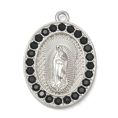 304 Stainless Steel & Rhinestone Pendants STAS-G371-09E-02P-1