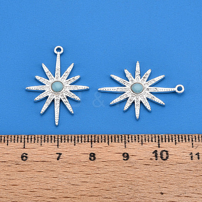Brass Micro Pave Cubic Zirconia Enamel Pendants KK-T074-57P-1