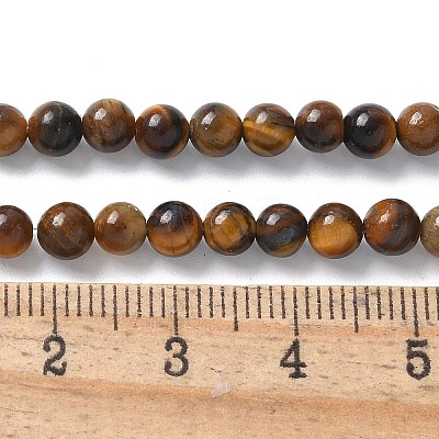 Round Tiger Eye Beads Strands Z0RQT011-AB-1