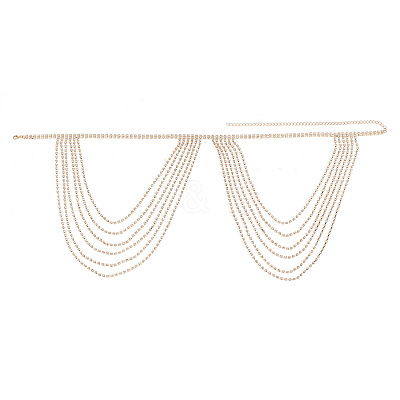 Brass Rhinestone Sexy Shoulder Bra Body Chain FIND-FH0008-13G-1