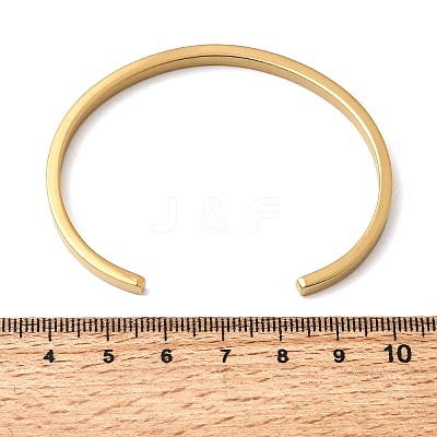 304 Stainless Steel Cuff Bangles BJEW-H644-08G-1