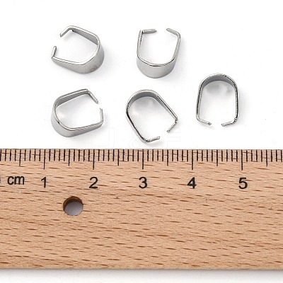 Tarnish Resistant 304 Stainless Steel Snap on Bails X-STAS-R048-10x7mm-1