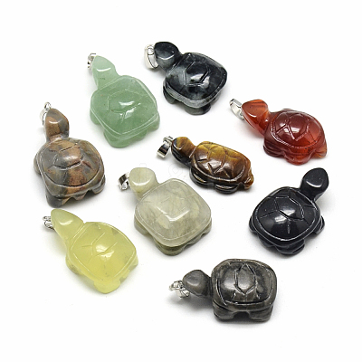 Natural & Synthetic Mixed Stone Pendants X-G-Q948-06-1