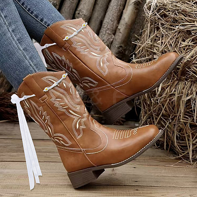 2Pcs Plastic Bead Snow Boot Decoration FIND-GF0009-08A-1