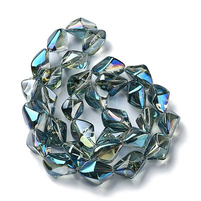 Electroplate Transparent Glass Beads Strands EGLA-E060-01A-FR05-1