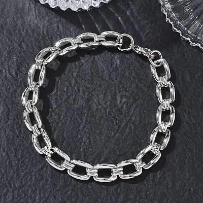 9MM 304 Stainless Steel Oval Link Chain Bracelets SA-CBA2696-10P-1