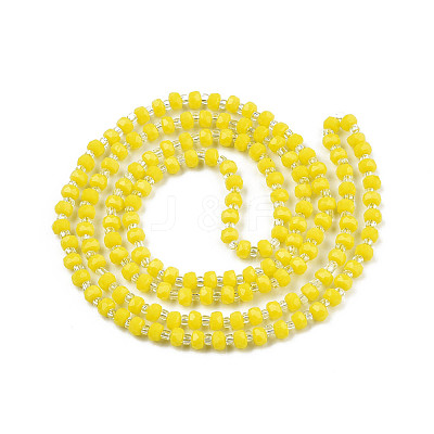 Opaque Solid Color Glass Beads Strands GLAA-N052-04-A05-1