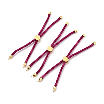 Half Finished Twisted Milan Rope Slider Bracelets FIND-G032-01G-11-1