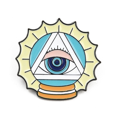 Evil Eye Alloy Enamel Brooch JEWB-K018-37D-EB-1
