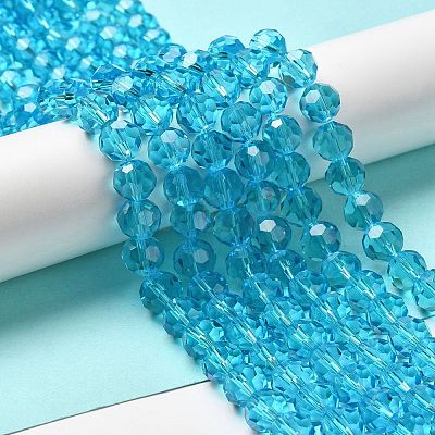 Transparent Glass Beads EGLA-A035-T10mm-D08-1