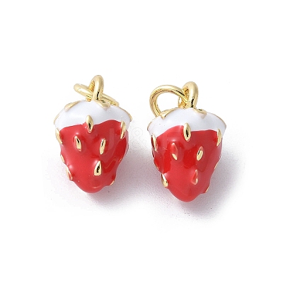 Brass Enamel Charms KK-D336-06G-03-1