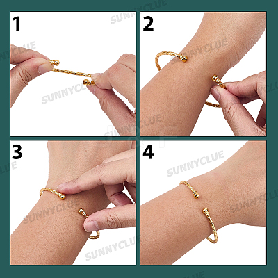 5Pcs Zinc Alloy Open Cuff Bangles BJEW-SC0001-70-1