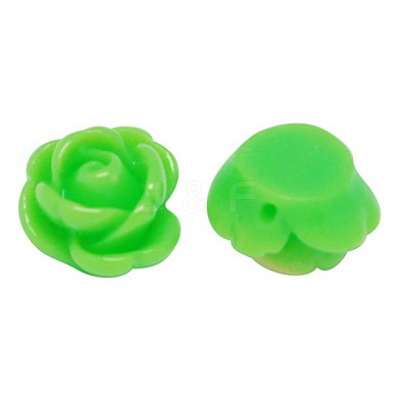 Opaque Rose Flower Resin Beads X-CRES-B1029-A24-1