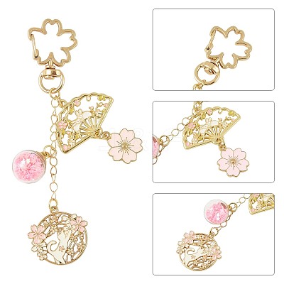 Alloy Enamel Pendant Keychains HJEW-FS00052-01-1