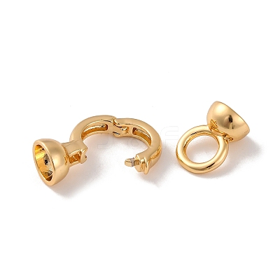 Brass Fold Over Clasps KK-C076-05G-1