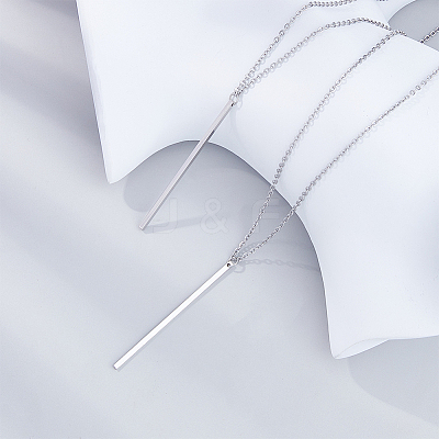 304 Stainless Steel Pendant Necklaces NJEW-FH0001-14B-1