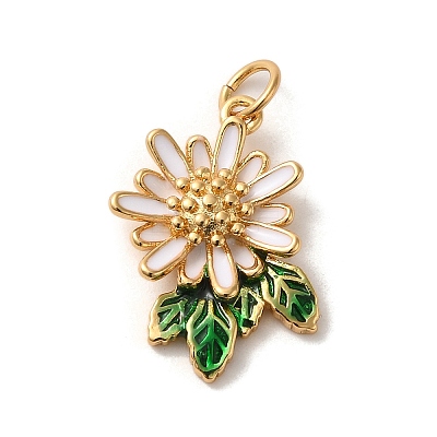 Brass Enamel Pendants KK-K358-02A-G-1