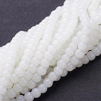 Imitation Jade Glass Beads Strands GMR6mmC26-1
